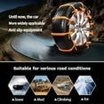 thumbnail image 4 of Universal Anti-Skid Snow Tire Chains, Emergency Traction Cables for Cars SUVs Trucks, Reusable Winter Safety Chains for Snow Ice Mud, 145-295mm Tires (20), 4 of 7