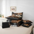 thumbnail image 6 of Castle Fairy Jungle Bear Deer Twin Bedding Sets,Geometric Grid Bedding Comforter Set, 6 of 8