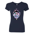 thumbnail image 2 of Wild Bobby Trippy Happy Face Women Slim Fit Junior Tee, 2 of 6