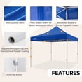 thumbnail image 4 of EAGLE PEAK 10' x 10' Pop-up and Instant Outdoor Commercial Canopy with 4 Sidewalls,Blue, 4 of 9