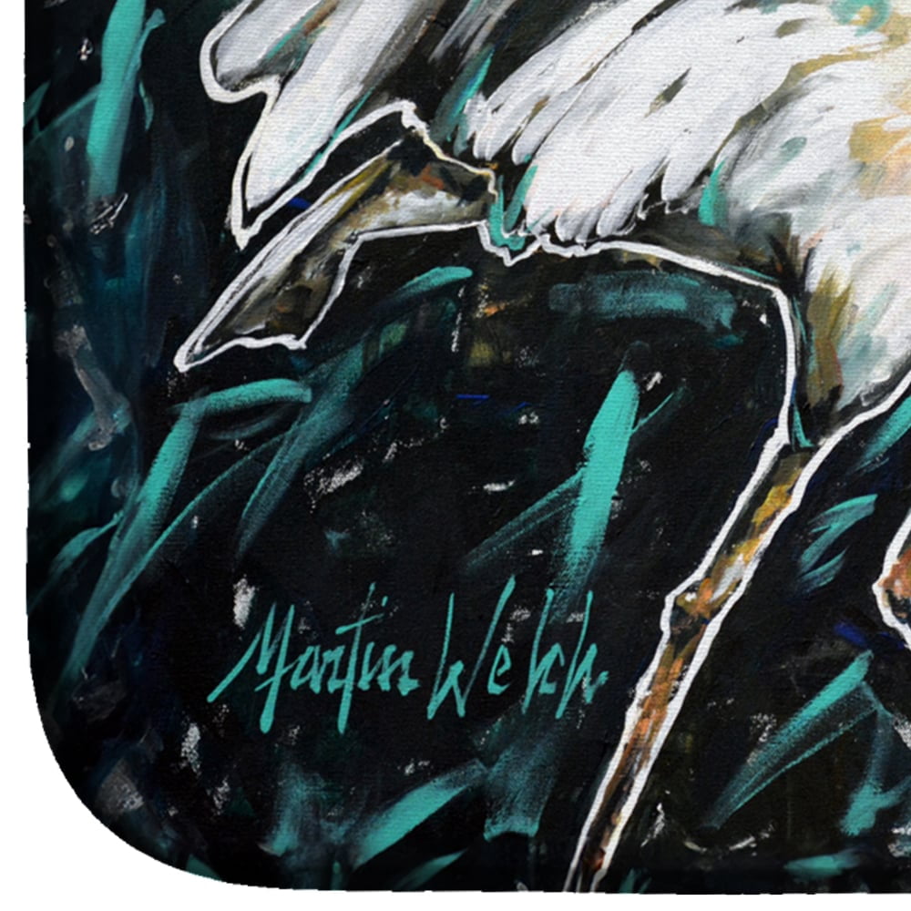 Carolines Treasures MW2135DDM 21 x 14 in. Heron Stretch Dish Drying Mat