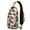Beige-1, variant on Nautical Beacon Sling Bag Featuring Navy Marine Vessel and Coastal Lighthouse Print, Lightweight Crossbody Backpack, Adjustable Strap, Durable for Travel and Sailing Trips