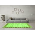 thumbnail image 3 of Ahgly Company Indoor Rectangle Abstract Green Modern Area Rugs, 5' x 7', 3 of 4