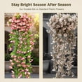 thumbnail image 5 of Artificial Hanging Morning Glory Vines, Faux Trailing Flower Garlands, Silk Floral Stems, Outdoor Fade Resistant Floral Hangings, Artificial Trumpet Flower Vines for Garden Wedding Outdoor, 5 of 6