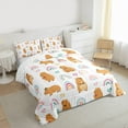 thumbnail image 4 of Homewish Brown Kawaii Capybara Full Size Comforter Sets,Colorful Rainbow Bedding Comforter Set,Cute Multicolor Loves Bedding Sets For Girl Teens,Ultra Soft Home Decor Reversible,3pcs, 4 of 9