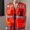 Orange, variant on Unisex Highly Reflective Safety Vest Breathable Mesh Fabric Construction Work Jacket with Pocket Array and Solid Zipper Outerwear for Nighttime Emergency and Construction Road Crew - Yellow, L