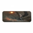 thumbnail image 1 of Fantasy World Computer Mouse Pad, Knight with Wings Feathers Angel Devil Moon Fantasy Night Illustration, Rectangle Non-Slip Rubber Mousepad Large, 31" x 12" Gaming Size, Yellow Brown, by Ambesonne, 1 of 2