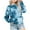 Blue, variant on EQWLJWE Girls Casual Tie Dye Crewneck Long Sleeve Sweaters Loose Fashion Tops Gray for 1-2 Years