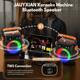 thumbnail image 6 of JAUYXIAN Karaoke Machine for Adult, Bluetooth Speaker with 2 Microphones for Party, Portable Home Singing Speaker with RGB Light, Easy Control, Stereo Sound, 6 of 10