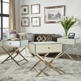 thumbnail image 6 of Weston Home Downey X Base Mirrored Campaign End Table, Black, 6 of 6
