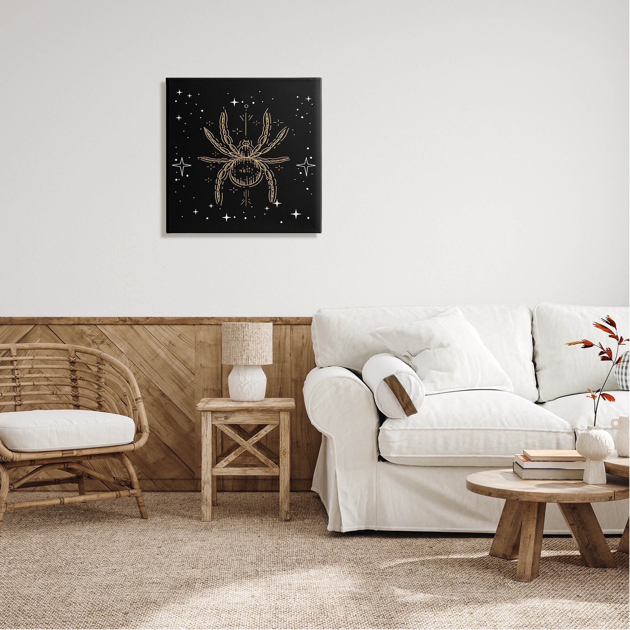 Stupell Industries Starry Halloween Spider Insect Graphic Art Gallery Wrapped Canvas Print Wall Art, Design by Lil' Rue