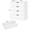 thumbnail image 2 of Afuhokles 4 Drawer Dresser, White Chest of Drawers for Bedroom,Closet Dressers with Drawers for Living Room, Entryway, Hallway, 2 of 7