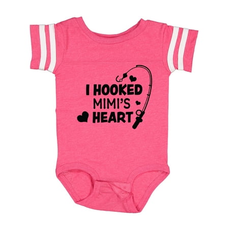 

Inktastic I Hooked Mimi s Heart with Fishing Rod Gift Baby Boy or Baby Girl Bodysuit