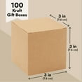 thumbnail image 3 of 100-pack Brown 3 inches Gift Boxes with Lids for Candles, Crafts, Party Favors, Cupcakes, Holiday, Birthday and Baby Showe, 3 of 10