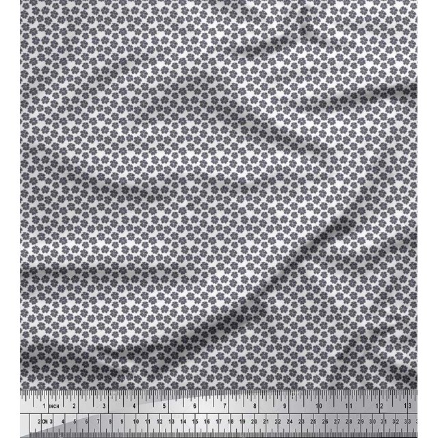 Soimoi Rayon Fabric Floral Small Print Fabric by Yard 42 Inch Wide