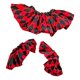 thumbnail image 1 of Conjunto de puños de cuello de payaso, fácil de usar, accesorio fotográfico para fiesta, disfraz de Halloween para festival Cuadrículas negras y rojas, 1 of 8
