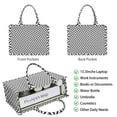 thumbnail image 2 of Large Capacity Tote Bag,Black White Triangle Checkered Pattern Handbag Fashion Luxury Tote Bag,15.7"x13"x 5.1" Inches,Laptop Compatible, 2 of 6