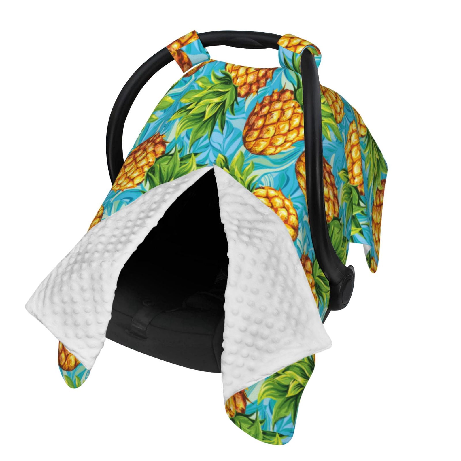 Naloa Pineapple Baby Car Seat Cover, Breathable Baby Carrier Cover, Multiuse Baby Carrier Cover & Nursing Breastfeeding Cover