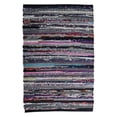 thumbnail image 1 of Alfombras Cotton Hoisery Dark Multi Chindi, 24 x 36 pulgadas, multicolor oscuro, interior/exterior, sala de estar, lavables a máquina, tejidas a mano, entrada a la cocina, 1 of 5