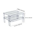 thumbnail image 2 of KAKOWELY 2pcs Refrigerator Organizer Shelf Fridge Stackable Storage Rack Kitchen Storage Rack,11.14X"X9.57"X5.71", 2 of 4
