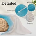 thumbnail image 4 of Summer Beaches Throw Pillow Covers Casual Oceans Artistic Sea Waves Coastal Landscape Decorative Lumbar Pillow Cover Rectangle Cushion Case for Sofa Couch Bed Living Room Bedroom 20 X 36 Inches, 4 of 9