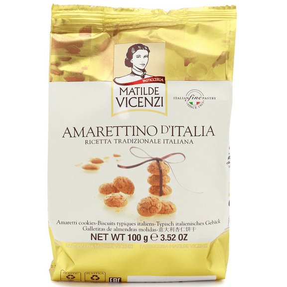 Amarettino Mini Cookies With Almonds, Vicenzi, Italy, 3.52 oz (100 g)