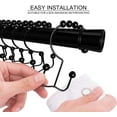thumbnail image 6 of 12 PCS Matte Black Shower Curtain Hooks Rings,Double Shower Curtain Hooks,Metal Smooth Shower Hooks,Stainless Steel RustProof Hook for Shower Poles,Roller Balls Glide on Shower Rods, 6 of 6