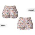 thumbnail image 4 of KLL Floral Ditsy Pattern Workout Shorts for Women Scrunch Short Gym Yoga Running Sport Active Exercise Fitness Shorts, 4 of 8
