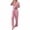 Pink, variant on SOOMLON Button up Pajamas Women Short Sleeve Shirts Polka Dots Long Pants Comfortable Knit Ribbed Two Piece Lounge Sets