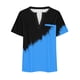 thumbnail image 4 of Camisetas Casuales de las Mujeres Largo Casual Impreso Cuello Redondo Suelto Top, Camiseta de Verano de Manga Corta, 4 of 4