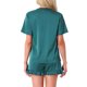 thumbnail image 3 of Conjunto de pijama de satén para mujer INSPIRE CHIC, camisetas de manga corta con pantalones cortos con volantes, ropa de casa XS verde, 3 of 6