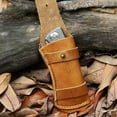 thumbnail image 4 of High Quality Knife Sheath Holster Leather Sheath Holder Belt Loop Case Camp Outdoor Carry Fold Knife Tool Flashlight Case BROWN, 4 of 8