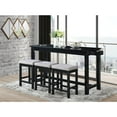 thumbnail image 5 of Lexicon Connected 4 Piece Wood Counter Height Dining Set in Black, 5 of 5