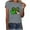 Gray, variant on Fesfesfes Girls Crop Top Womens Work Tops Girls Short Sleeve Out Blouse Saint Patrick's Day Letter Print Gift Shirt T-Shirt Tops Womens Undershirts M(US:6)