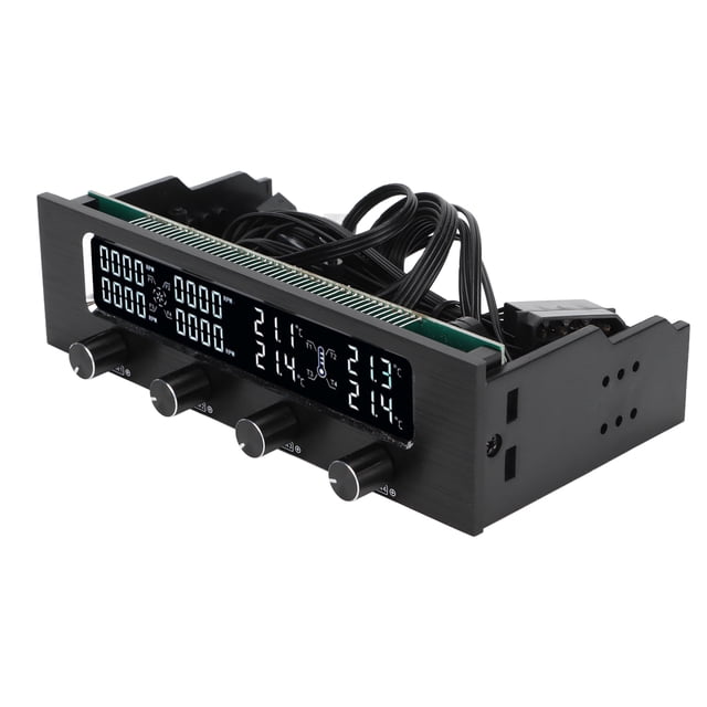 Controlador de ventilador de PC, Controlador de ventilador de PC Controlador de temperatura ajustable Controlador de velocidad del ventilador de PC Diseño a prueba de futuro