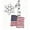 1pc USA flag with flake, variant on 1pc USA Keychain United States of America Patriotic Round Metal Key Ring in a Pouch MEGA Charm Gift for Men Women Travel Souvenir Gift for Veterans, Travelers & Patriot