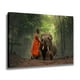 thumbnail image 2 of Hermoso póster de lienzo con arte de elefante y monje, decoración de dormitorio, paisaje deportivo, decoración de oficina, regalo, estilo marco, 16 x 24 pulgadas (40 x 60 cm), 2 of 8