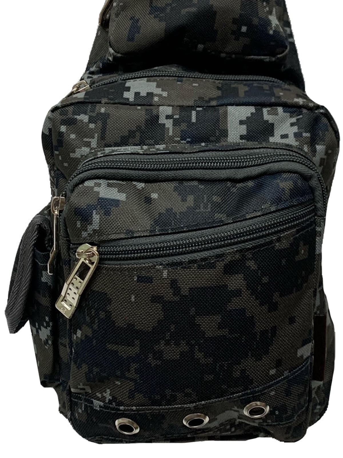 Gravity Trading Front Zipper Crossbody Adjustable Sling Bag - City Camo