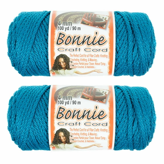 2 Pack Bonnie Macrame Cord - 4mm - 100 yd Lengths - Various Colors