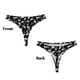 thumbnail image 3 of Fotbe Black White Leaves Tanga Sin Costuras para Mujer con Estampado – Panties Invisibles, Transpirables y Cómodos para Uso Diario-Small, 3 of 6