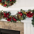thumbnail image 3 of Village Lighting 9 ft. Pre-Lit LED Garland - Red Magnolia, 3 of 7