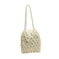thumbnail image 3 of Bolso de hombro con cuentas, informal, ligero y portátil, ideal para ir de compras o como regalo de cumpleaños. Blanco, 3 of 8
