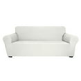 thumbnail image 1 of Stretch Sofa Slipcover Spandex -Slip Soft Couch Sofa Cover 3 Seater Washable for Living Room Kids Pets（White）, 1 of 7