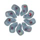 thumbnail image 1 of 9 fundas para cabezas de hierro de golf Strade Fareast Limited PU Gris azul, 1 of 8