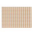 thumbnail image 1 of Orange and White Cutting Board, Retro Gingham Style Checkered Squares Pattern in Warm Colors Plaid, Decorative Tempered Glass Cutting and Serving Board, Large Size, Orange and White, by Ambesonne, 1 of 1