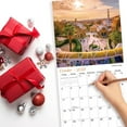 thumbnail image 3 of European Targets 2026 Calendario de Pared / 12" x 24" Abierto para Colgar Mensualmente / Papel Grueso y Resistente / Da un Paseo por Europa / Calendario de Planificación Familiar, 3 of 6