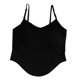 thumbnail image 3 of Camiseta sin mangas para mujer con tirantes finos ajustables Tejido acanalado Camiseta sin mangas acolchada ajustada para uso diario Negro Tamaño libre (40-60 kg), 3 of 5