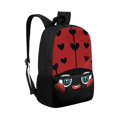 thumbnail image 2 of Uourmeti Cute Cartoon Face Design Backpack for Students, 17 Inch Smooth Zipper Portable School Backpack for Outdoor Daily Use, 2 of 6