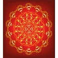 thumbnail image 3 of Ambesonne Mandala Duvet Cover Set, Ottoman Art Ornament Hand, 2-Calking, Yellow Red, 3 of 3