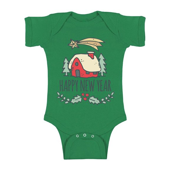 Awkward Styles Christmas Baby Outfit Bodysuit Happy New Year Merry Xmas Romper